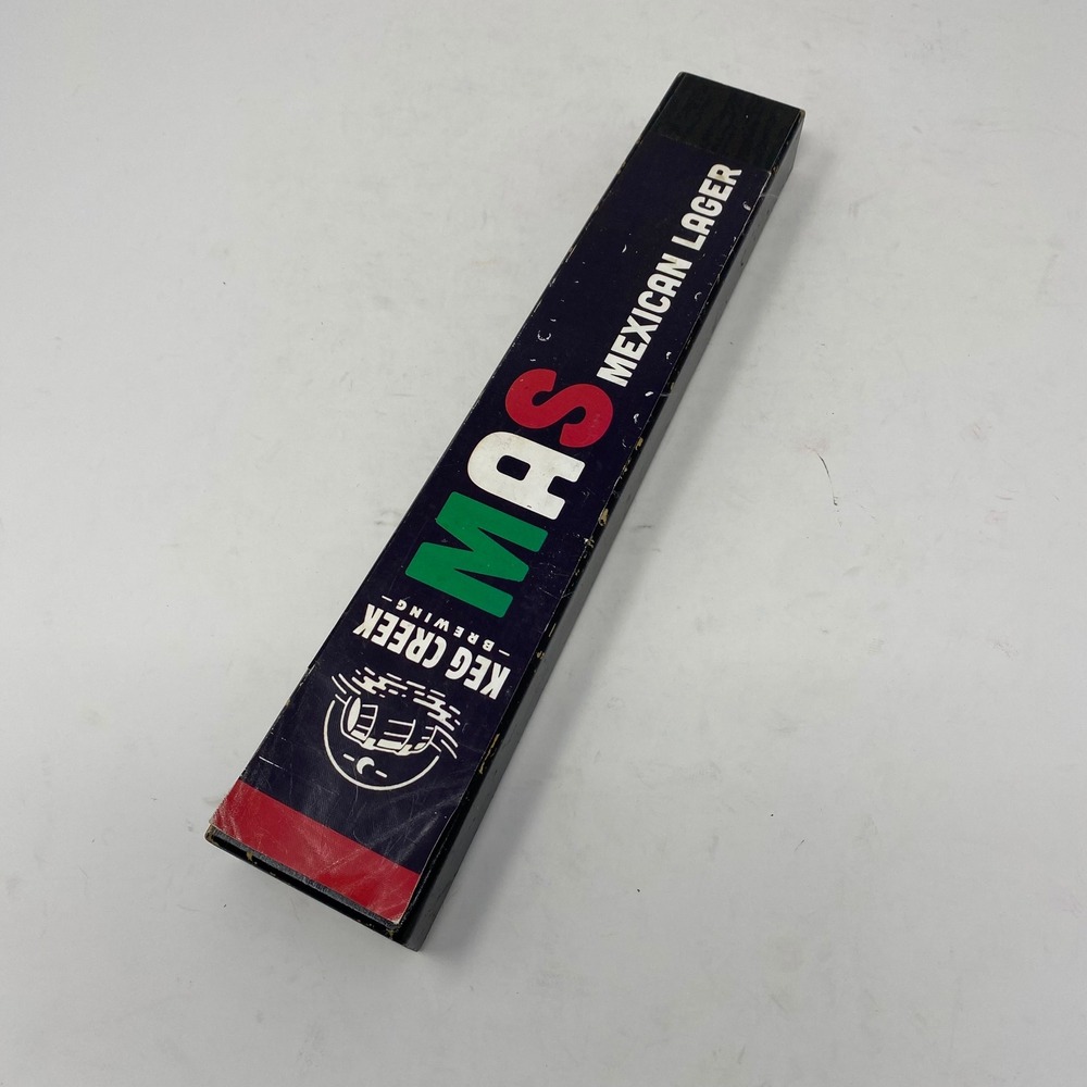 Keg Creek Brewing MAS Mexican Lager Beer Tap Handle Wood Black Red Green White